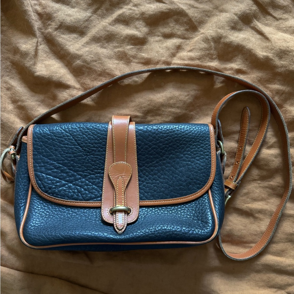 Vintage Dooney & Bourke Black Brown Equestrian bag